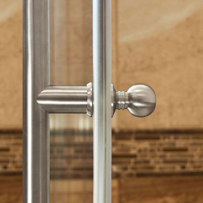 Cayman 48'' - W x 76'' H Single Added Door Frameless Shower Door with
