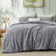 Ensembles d'édredon de taille très grand - 3 pièces de literie molletonnée vert sauge moelleux, esthétique rayée confortable pour les chambres modernes et d'invités, décoration intérieure de luxe toutes saisons-105492181-105492176