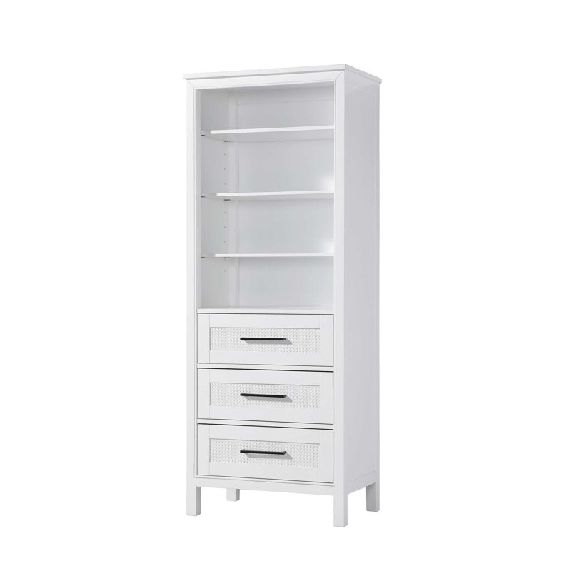Armoire de rangement pour salle de bain 28 pouces, H 72 po x l 28 po x P 72 po, Blanc