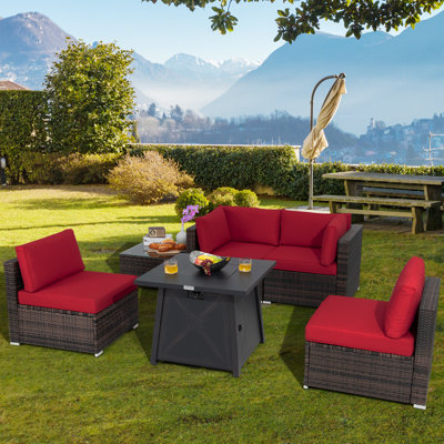 Laresha 4 - Person Patio Conversation Set with Cushions