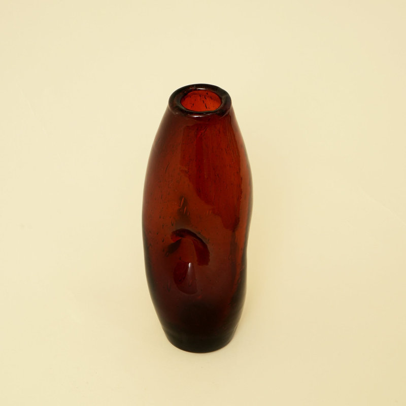 Glass Table Vase, Brown