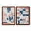 Modern Geo - ensemble de 2 peintures sur toile encadrées-742107972-742107999