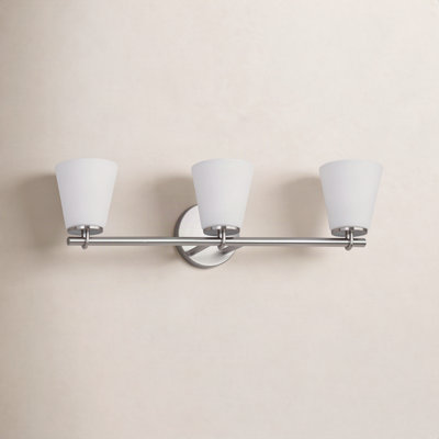 Kenn 3 Light Frosted Dimmable Vanity Light