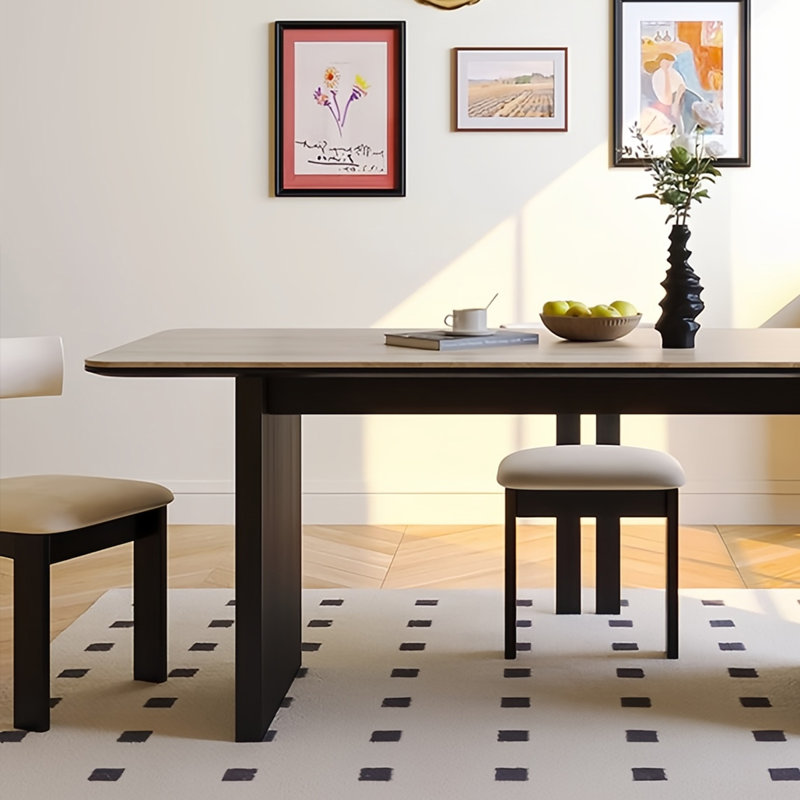 Table de salle à manger élégante et rétro, H 29,9 po x L 70,8 po x l 31,4 po