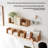 Solid Oak Wall Shelf With Multi-Cubby Design
