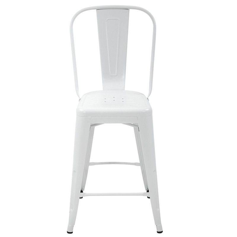 Tabouret de comptoir 24,4 po Caroga, Blanc