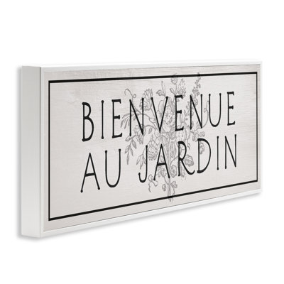 Giclée encadrée «Minimal Vintage Garden Welcome» par Lil 'Rue