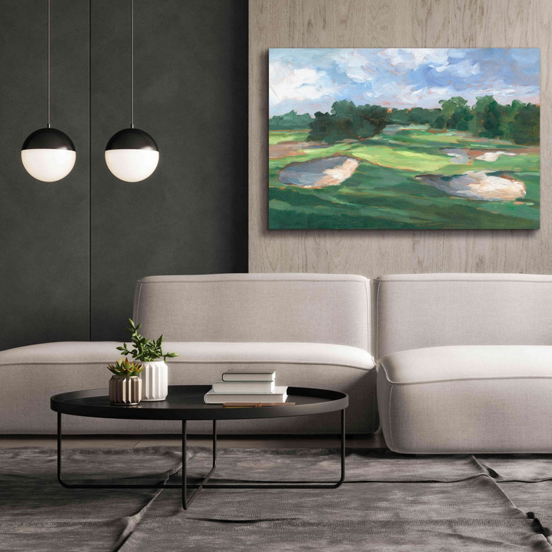 «Golf Course Study III» par Ethan Harper, art mural sur toile, H 40 po x l 60 po x P 1,5 po