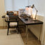 Bureau noir en bois massif en forme de L-108304566-108304565