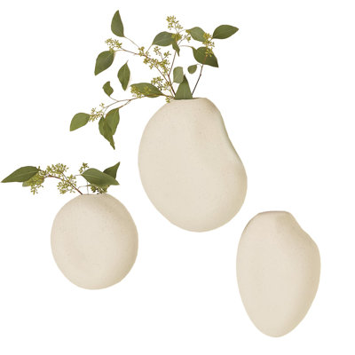3 Piece Pebble Wall Vase Set