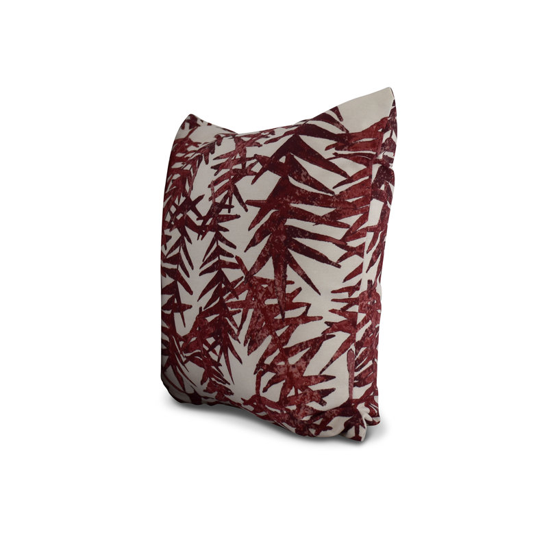 Housse de coussin d'extérieur carré cubique Flare Flare, Rouge, 20 po x 20 po