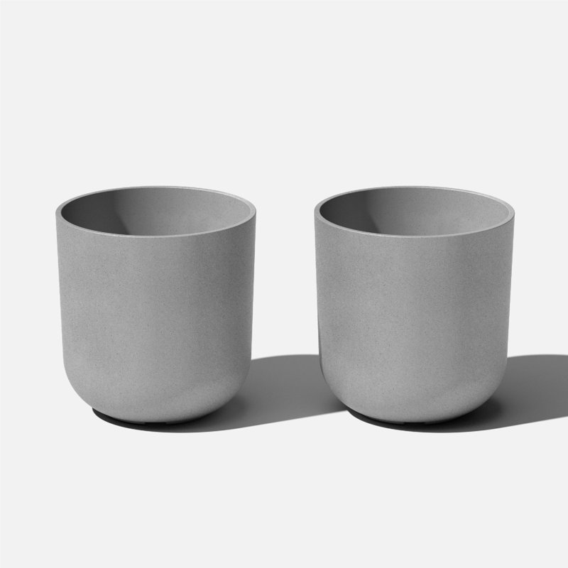 Pot à fleurs Pure Series, Gris, 2, H 15,25 po x l 15 po x P 15 po