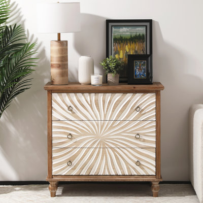 3 Drawer Dresser, 32" Wide Accent Chest