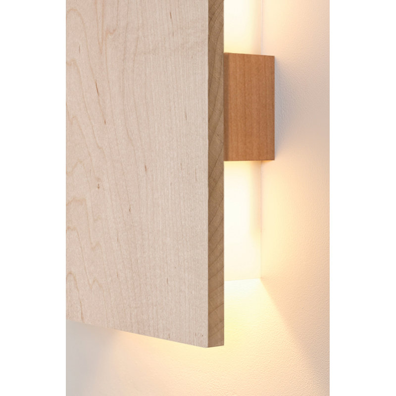 Plafonnier encastré 1 lumière à DEL à intensité variable Tersus, Érable, Laiton brossé, 2700K (Chaud) 0 - 10V