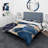 Minimalistic Blue & Earth Tone Shapes II - Modern Duvet Cover Set-66390874