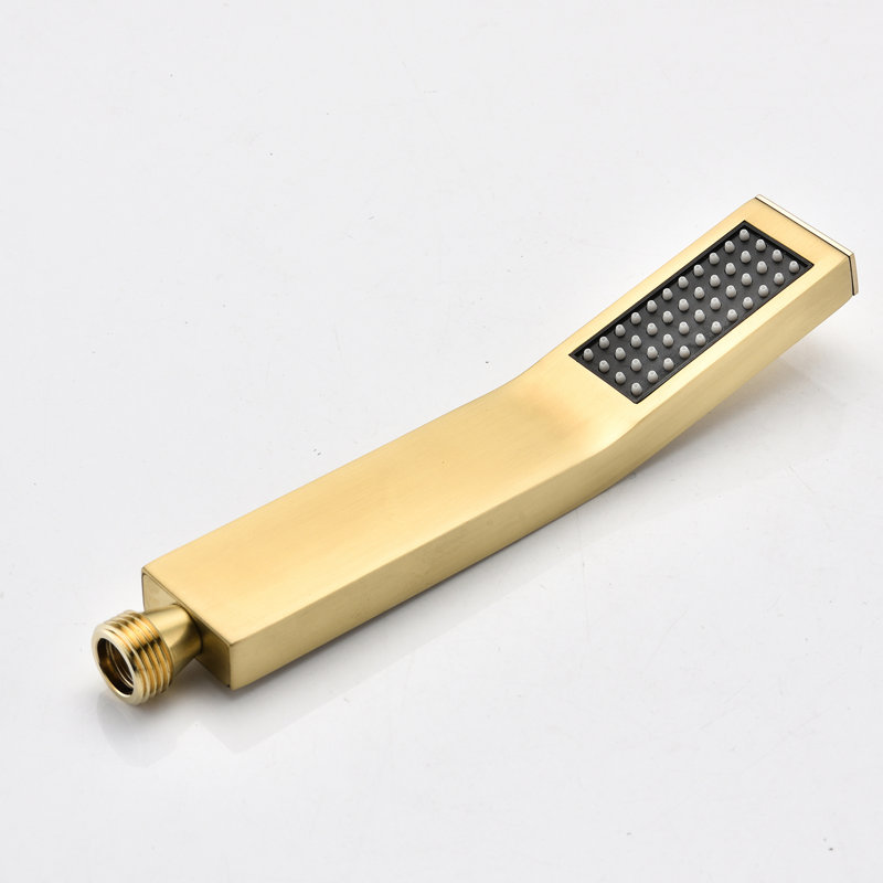 Golden Ceiling Mounted Shower With 10" Head & Handheld - Brass, Brings Natural Rainfall Touch, Self-cleaning Nozzle, Suits To American Standard Pipe Connections In Gold Handheld, Provides Conforms