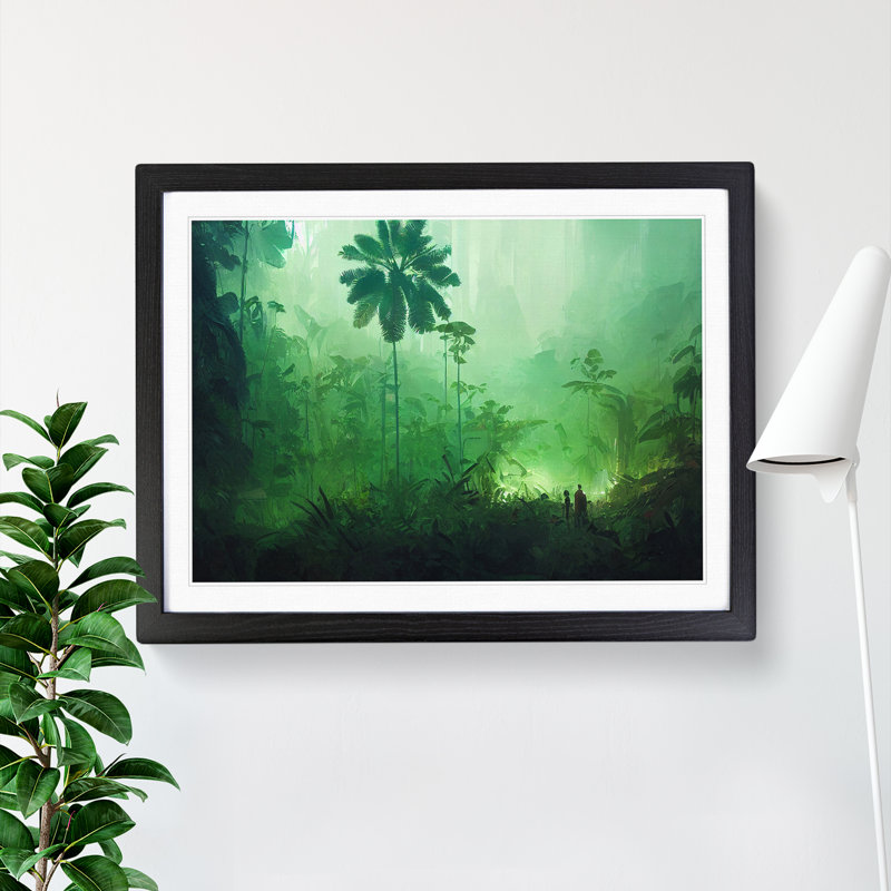 Jungle Forest - Framed Print, Black, 46cm H x 64cm W x 2cm D