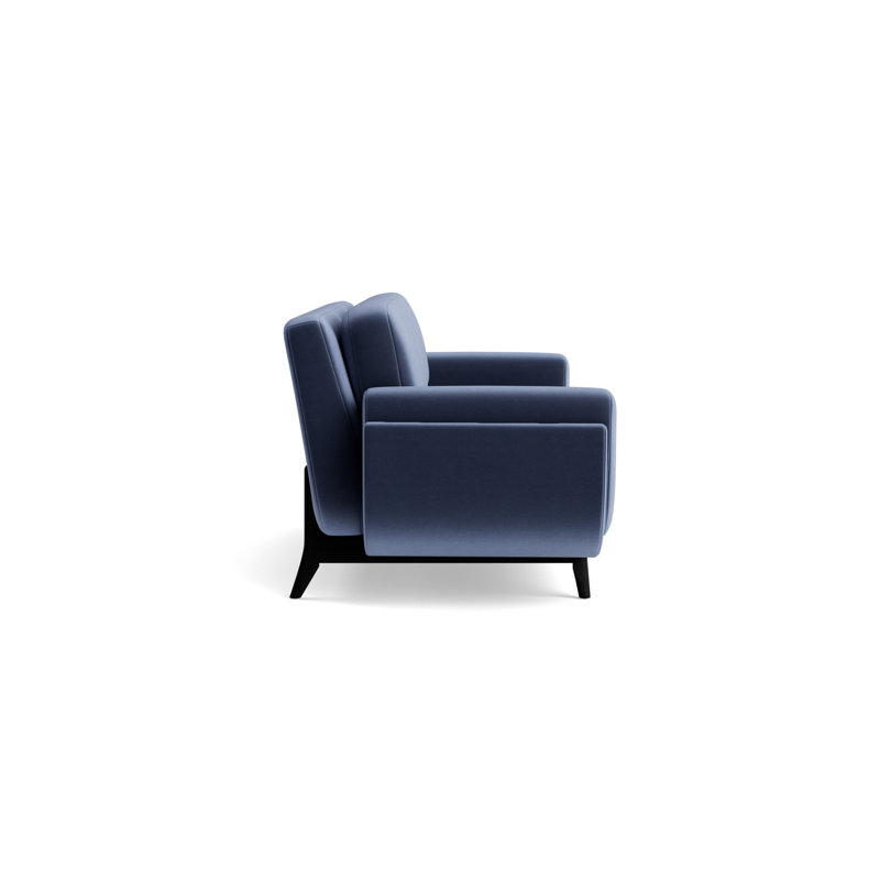 Regatta 90 Sofa, Performance Velvet - Indigo, Black