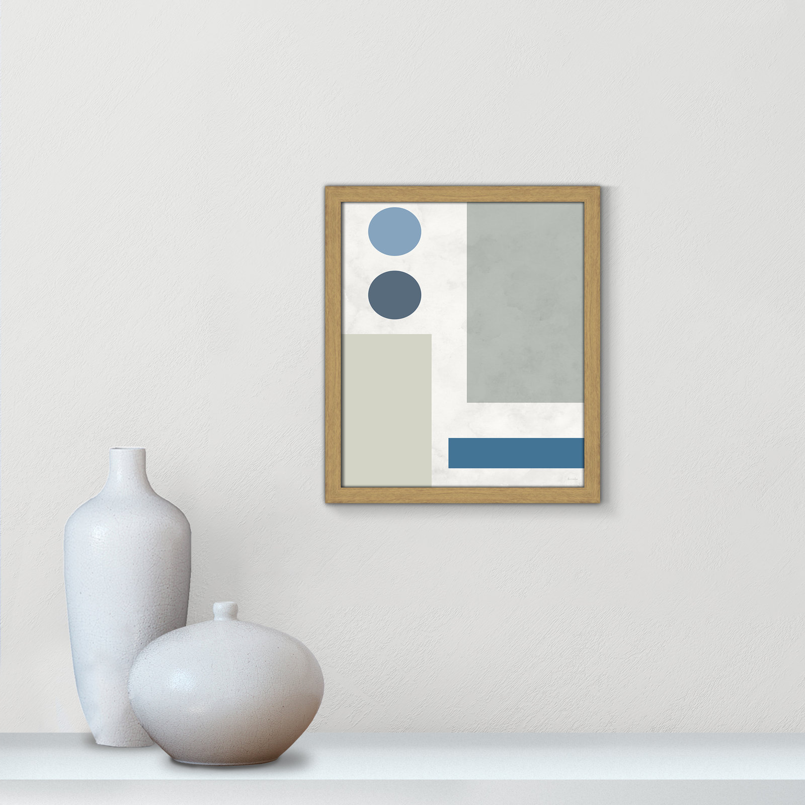 Stars Align I by Daniela Santiago - Full Bleed Frame Print on Paper, 13" W x 15" H , Brown Framed