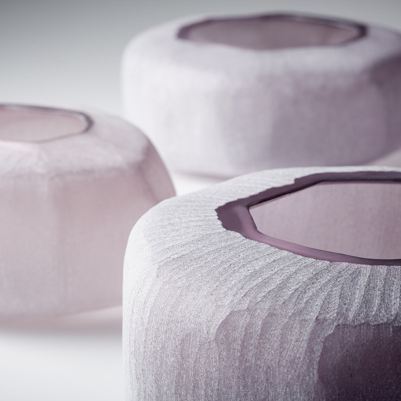 Vervain Glass Table Vase, 6" H x 12.5" W x 12.5" D