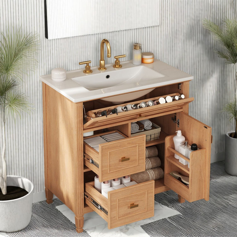 dans les meubles-lavabos modernes (doit inclure le meuble-lavabo et le lavabo) avec rangement