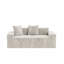 Canapé à accoudoirs carrés sans accoudoirs en velours côtelé avec siège profond 74,5 po Boneless, aucun assemblage requis-1617361211