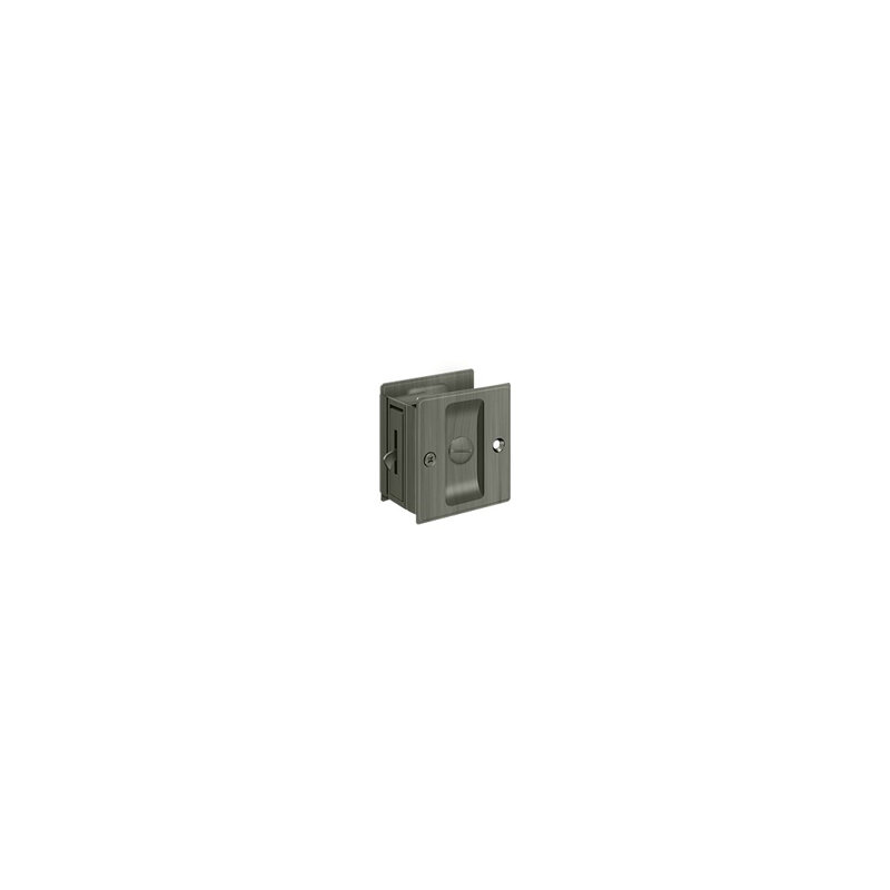 Brass Pocket Door Hardware, Antique Nickel