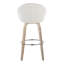 Tabourets de bar à hauteur fixe de 30 po avec pieds en bois cintré et repose-pieds rond Maddison-106895732-106895736-106895731