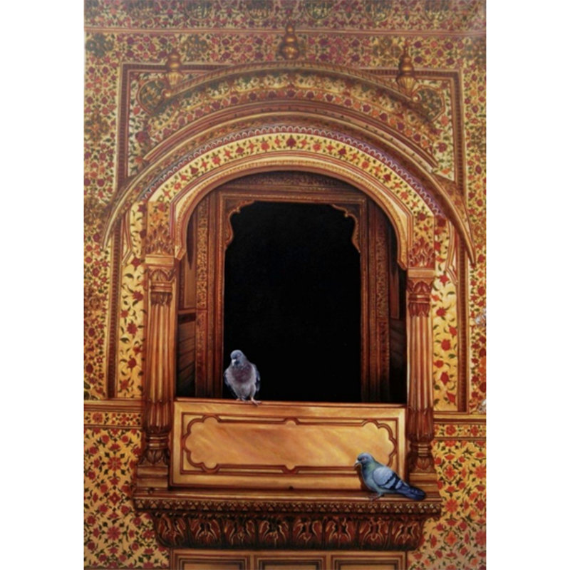Rajasthani Jharoka | Oil On Canvas | By Jai Prakash Verma