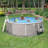 Belize Round 52-in Deep 6-in Top Rail Swimming Pool Package-88793015