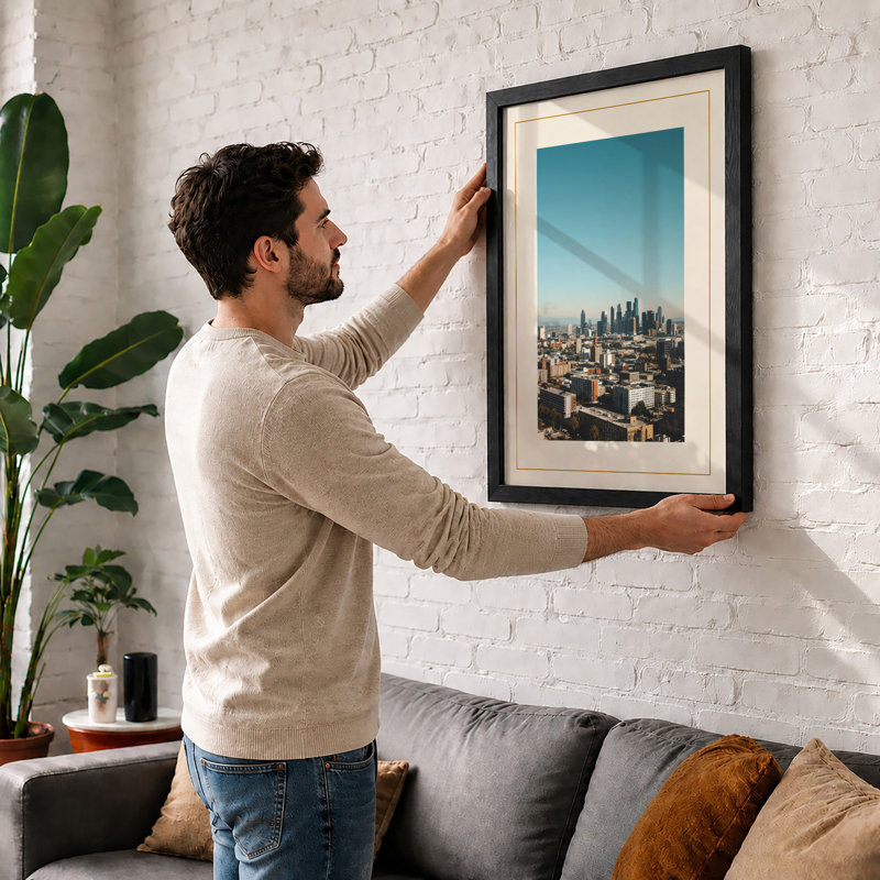 Urban Sprawl Modern - Framed Print, A1 - 84.1 x 59.4 cm, Oak