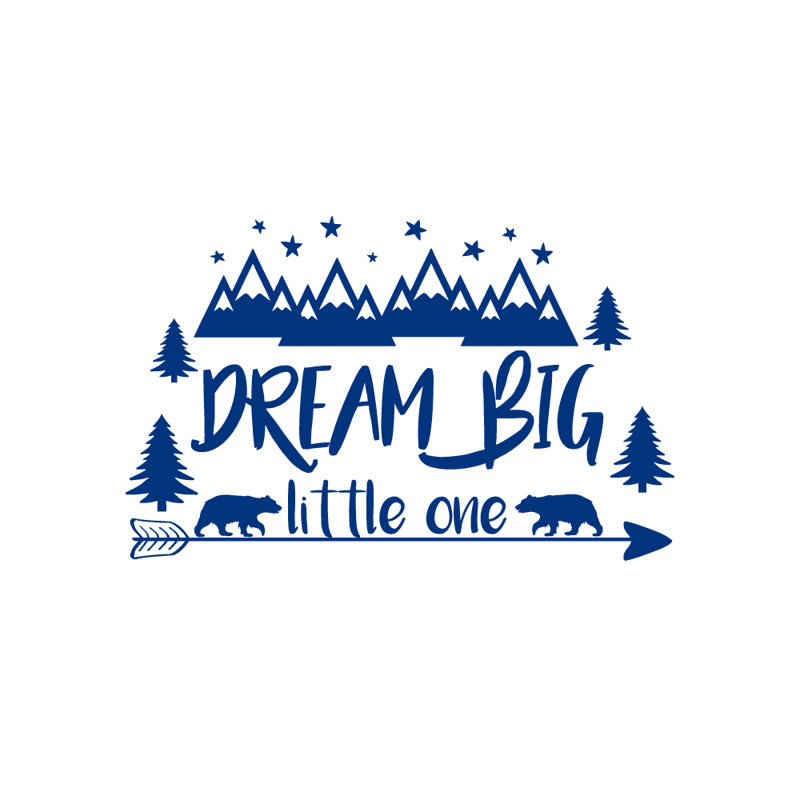 Décalcomanie murale big little rêve, bleu