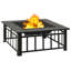 Hadenson Square Steel Wood Burning Fire Pit
