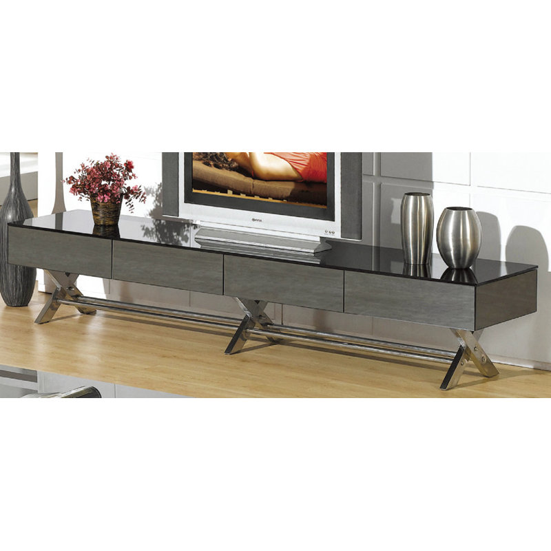 Breyton TV Stand for TVs, Gray/Black
