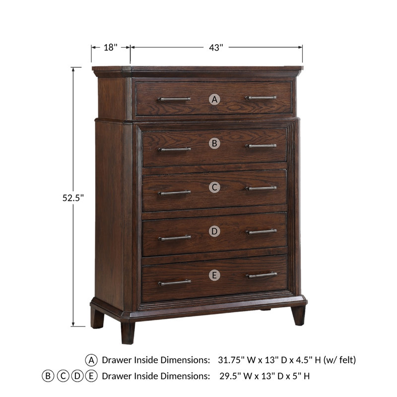 Commode 5 tiroirs Ealy