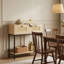 Console d'entrée en rotin Boho avec 2 tiroirs de rangement en rotin tissé et tablette ouverte