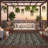 Waterproof Reversible Outdoor Rug - Boho Leaf Design - Large, UV & Mark Resistant, Collapsible Plastic Area Mat with 4 Stakes & Storage Bag - Size: 9x12ft (274x366cm),Black-2017379188-2017379191