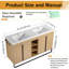 Meuble-lavabo double autoportant 60 po avec plateau en résine Zarnby-637330958