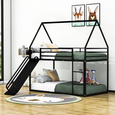 Brooklana Kids Twin Over Twin Bunk Bed