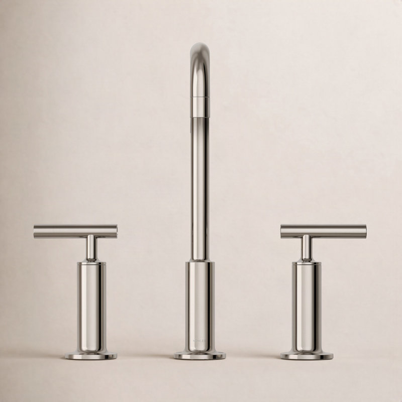 Purist Widespread Bathroom Faucet, Vibrant Polished Nickel