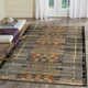 Sesena Striped Machine Made Flatweave  Polypropylene Indoor / Outdoor Area Rug in Black/Yellow/Red