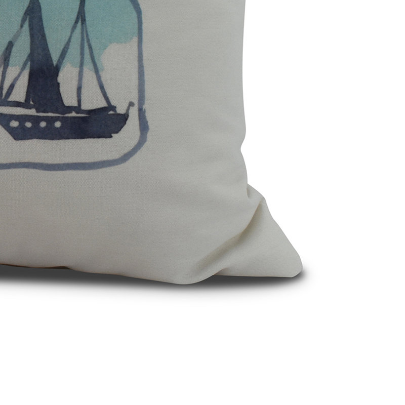 Housse et insert de coussin carré Nantucket, Ivoire, 16 po x 1 po