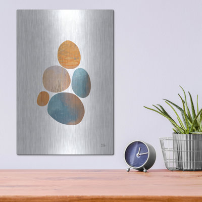 «Collage Stones 2» par Melissa Averinos, art mural en métal
