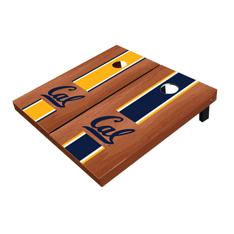 Planches de cornhole à rayures 2 'x 3' NCAA, Golden Bears de Université de Californie à Berke, Bois de rose alternant