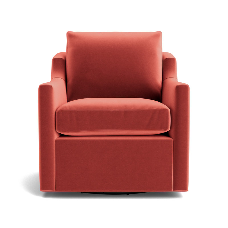 Gigi No Skirt Full Swivel Chair, Performance Velvet - Sienna