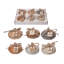  Terracotta 10,75 po. Ensemble de 6 citrouilles rustiques avec étiquette
