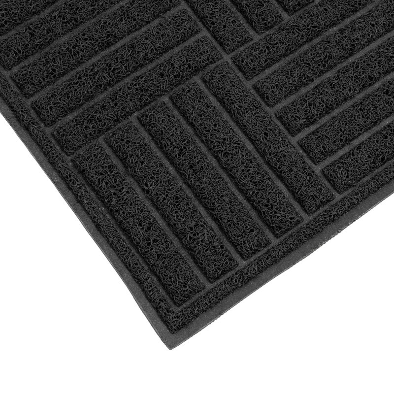 Non-Slip Geometric Doormat, Grey