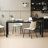 Black Rectangular Solid Wood Dining Table-1673156931