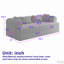 Canapé-lit convertible en chenille avec coussin cylindrique-2091304931