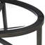 Table basse ovale avec plateau en verre-2070750977